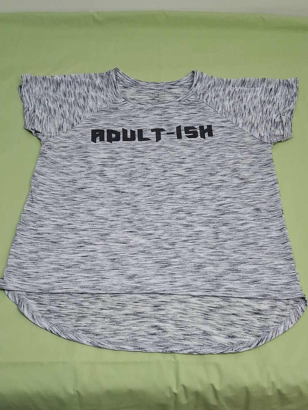 'Adult-ish' Heather Gray Short Sleeve Tee